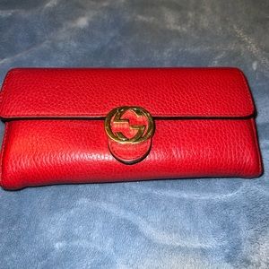Red Gucci Wallet- Gently used..
